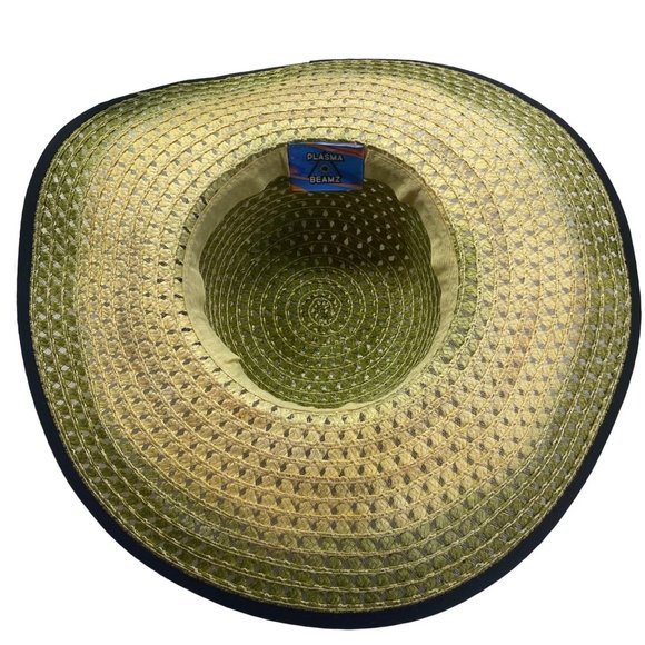 Plasma Beamz Green Tie-Dye Straw Wide Brim Sun Hat main image 12